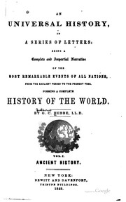 Cover of: An universal history by Gustaf Clemens Hebbe