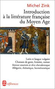 Cover of: Introduction a la litterature française du moyen-age by Zink M.