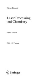 Cover of: Laser Processing and Chemistry by Dieter Bäuerle