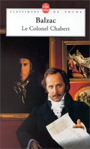Cover of: Le Colonel Chabert by Honoré de Balzac