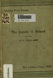 Cover of: The Jesuits in Poland: the Lothian Essay