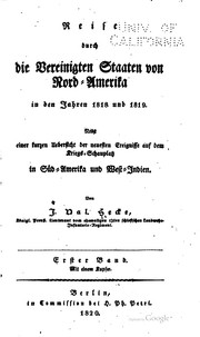 Cover of: Reise durch die Vereinigten Staaten von Nord-Amerika in den Jahren 1818 und 1819. by J. Valentin Hecke