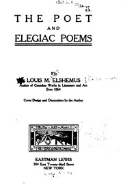 Cover of: The poet and Elegiac poems