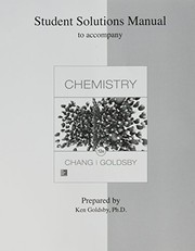 Cover of: Student Solutions Manual for Chemistry by Raymond Chang, Kenneth Goldsby