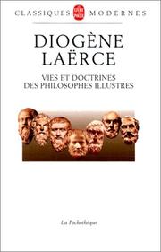 Cover of: Vies et doctrines des philosophes illustres