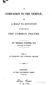 Cover of: A companion to the temple: or, A help to devotion in the use of the Common prayer.