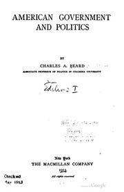 Cover of: American government and politics by Charles Austin Beard