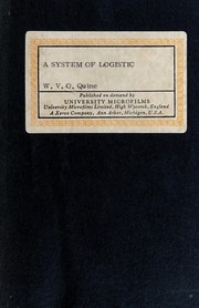 Cover of: A system of logistic
