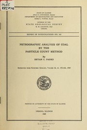 Cover of: Petrographic analysis of coal by the particle count method