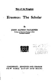 Cover of: Erasmus: the scholar