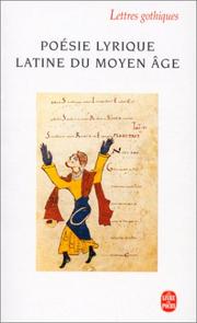 Cover of: Poésie lyrique latine du Moyen Âge