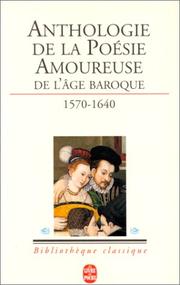 Cover of: La Poésie amoureuse de l'âge baroque by Gisèle Mathieu-Castellani