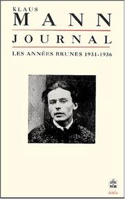 Cover of: Journal, t.1 : les annees brunes  by Klaus Mann
