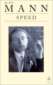 Cover of: Speed by Klaus Mann, Klaus Mann