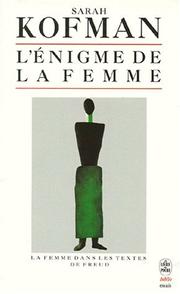 Cover of: L'énigme de la femme by Sarah Kofman