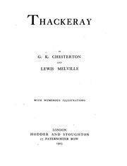 Cover of: Thackeray by Gilbert Keith Chesterton