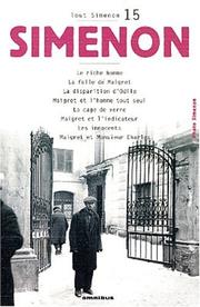 Cover of: Tout Simenon centenaire, tome 15 by Georges Simenon