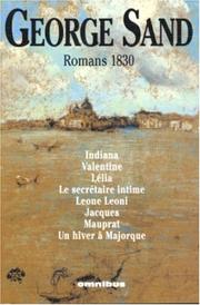 Cover of: Romans 1830 by George Sand