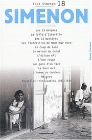 Cover of: Tout Simenon centenaire, tome 18 by Georges Simenon