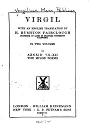 Cover of: Virgil by Publius Vergilius Maro, Henry Rushton Fairclough