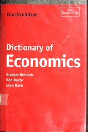 Cover of: Dictionary of economics by Graham Bannock