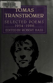 Cover of: Tomas Tranströmer by Tomas Tranströmer