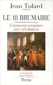 Cover of: Le 18 brumaire by Jean Tulard
