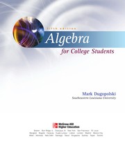 Cover of: Algebra for college students by Mark Dugopolski