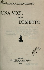 Cover of: Una voz en el desierto