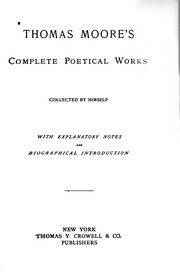 Cover of: Thomas Moore's complete poetical works
