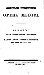 Cover of: Opera medica by William Heberden , Ludwig Hermann Friedländer