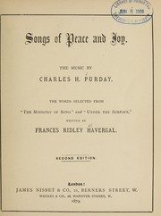 Cover of: Songs of peace and joy by Frances Ridley Havergal