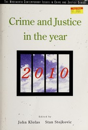 Cover of: Crime and justice in the year 2010