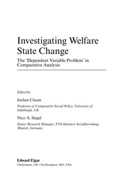 Cover of: Investigating welfare state change