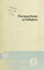 Cover of: Perspectives on inflation by from the Conference Board in Canada.