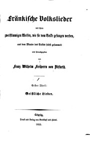 Fränkische Volkslieder by Franz Wilhelm Freiherr von Ditfurth