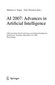 AI 2007 by Australian Joint Conference on Artificial Intelligence (20th 2007 Gold Coast, Qld.)