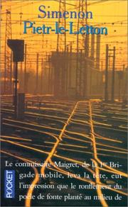 Cover of: Pietr-Le-Letton by Georges Simenon