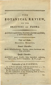 Cover of: Botanical review, or the beauties of flora by Edward Donovan