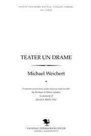 Cover of: Ṭeaṭer un drame