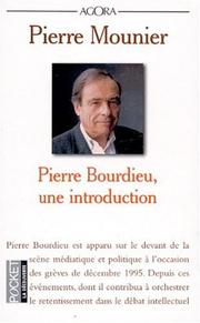 Cover of: Pierre Bourdieu, une introduction
