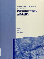 Cover of: Introductory Algebra; a Text / Workbook. (Student's Solution Manual) by 
