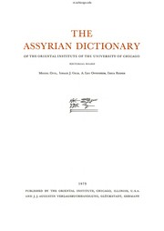 Cover of: Assyrian Dictionary of the Oriental Institute of the University of Chicago (L) (Assyrian Dictionary of the Oriental Institute of the Univers)