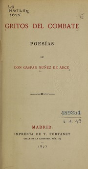 Cover of: Gritos del combate: poesías.
