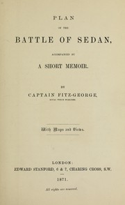 Cover of: Plan of the Battle of Sedan by George William Adolphus Fitz-George