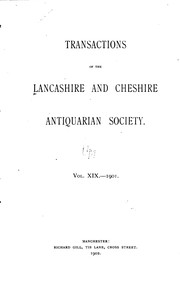 Cover of: Transactions of the Lancashire and Cheshire Antiquarian Society by Lancashire and Cheshire Antiquarian Society