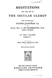 Cover of: Meditations for the use of the secular clergy by 