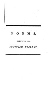 Cover of: Poems, Chiefly in the Scottish Dialect by Robert Burns
