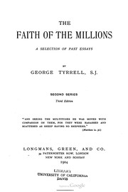 Cover of: The Faith of the Millions: (A Selection of Past Essays), Second Series