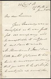 [Letter to] My dear Emma by J. B. Estlin